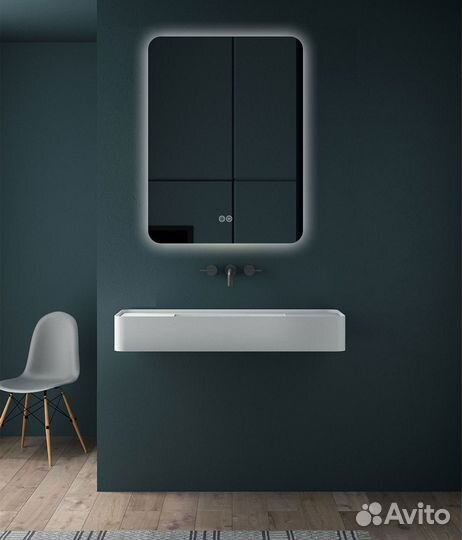 Зеркало LED VLM-3BE600-2 600х800 c сенсорным выкл