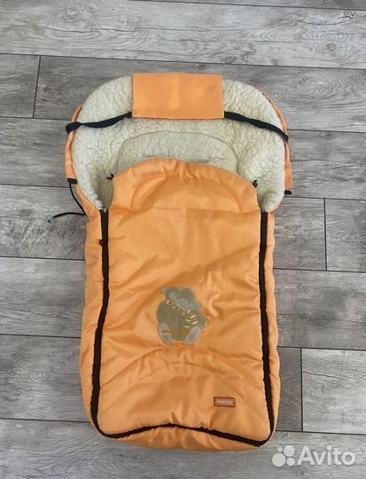 Зимний конверт в коляску с овчиной Womar