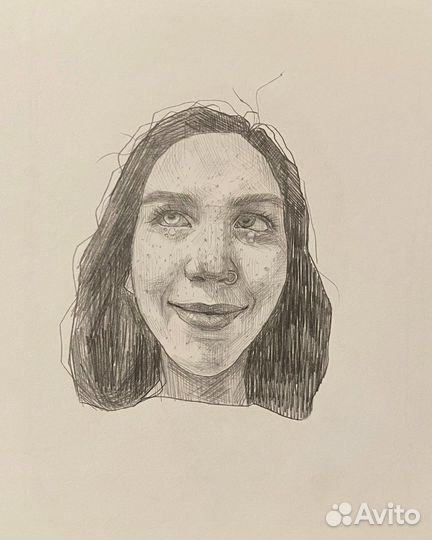 Портрет по фото карандашом