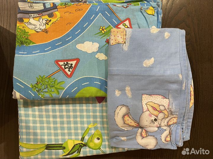 Детская кровать 120х60 с матрацем и бортиками