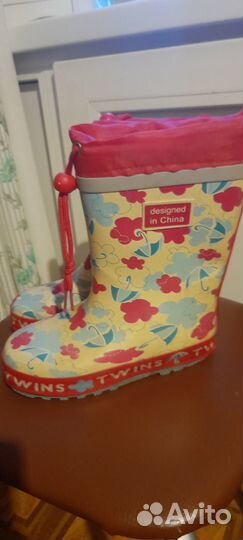 Резиновые сапожки для девочки 20см стелька