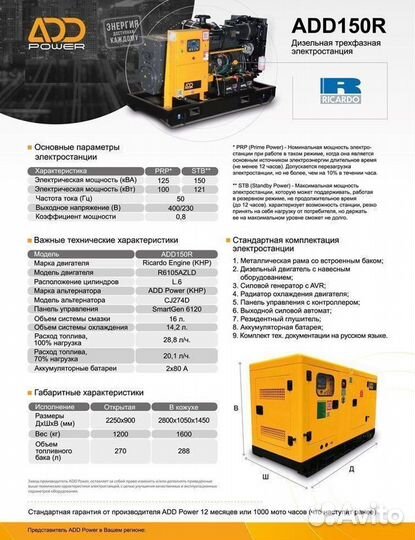 Дизельный генератор 100 кВт электростанция