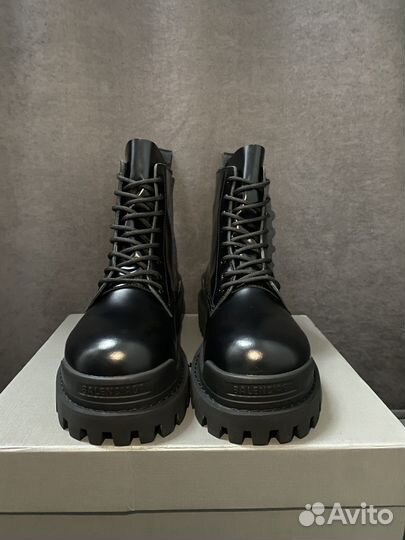 Balenciaga strike leather boots