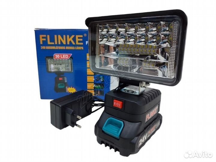 LED Фонарь Flinke + аккумулятор Макита