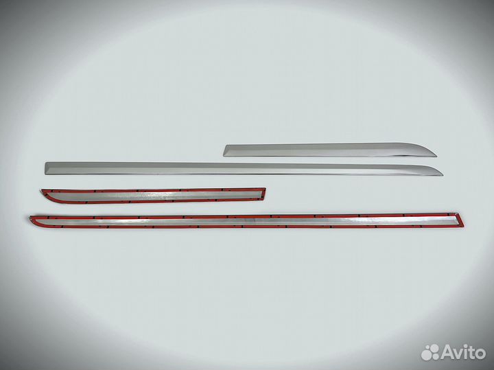 Молдинги дверей Honda Fit с14г Хром