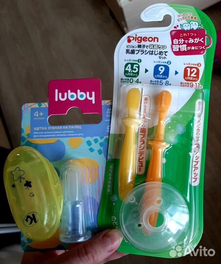 Набор зубных щеток Pigeon, силиконовые щетки