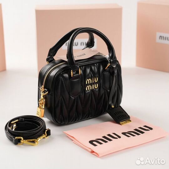 Miumiu сумка arcadie черная