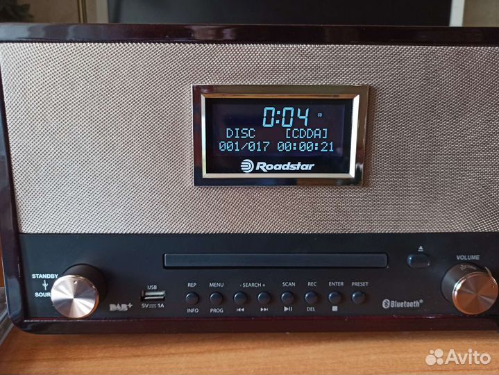 Минисистема Roadstar FM, CD, BT, USB новый
