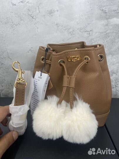 Сумка/Ugg Aaliyah Bucket Crossbody Pom Chestnut