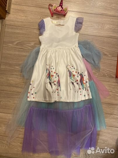 Платье единорожки 146 см hm zara