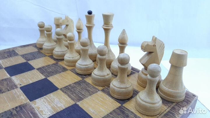 Шахматы деревянные СССР Большие фигуры