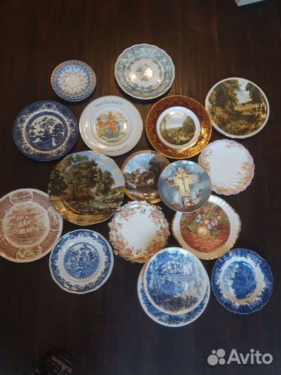 Набор тарелок,вертеп,Англия Винтаж