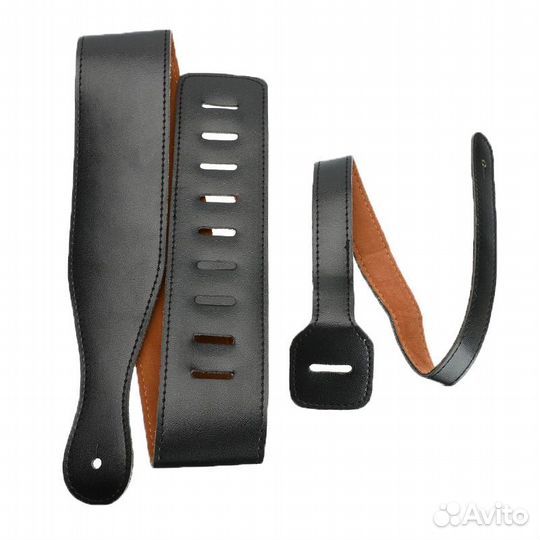 Ремень для гитары кожаный черный Fender