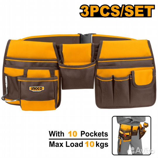 Сумка поясная для инструментов htbp020328 ingco