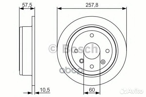 Диск тормозной 0986479S08 Bosch