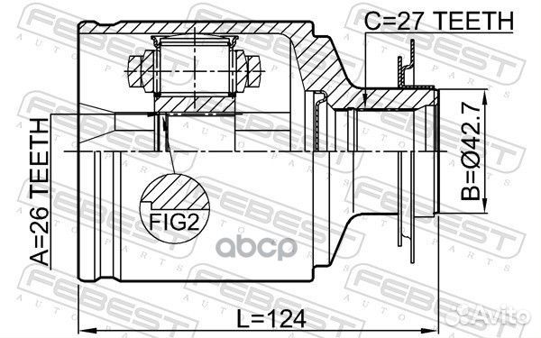 Шрус внутренний правый 26X42.7X27 febest1411-N