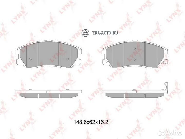 Lynxauto BD-1816 Колодки тормозные дисковые передн