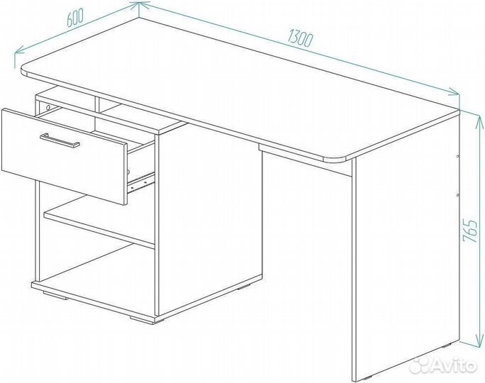 Стол письменный сп-10 лайт