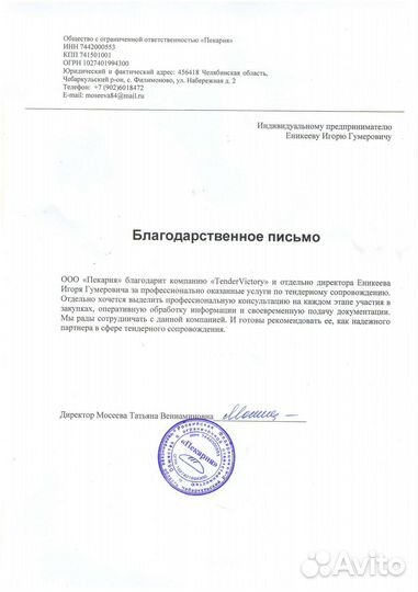 Тендерное сопровождение. Тендерный специалист