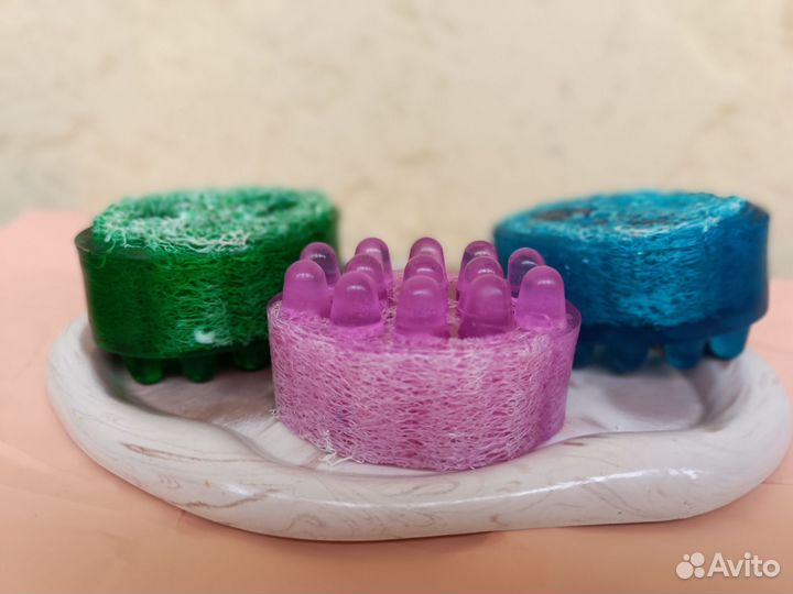 Мыло с натуральной люффой