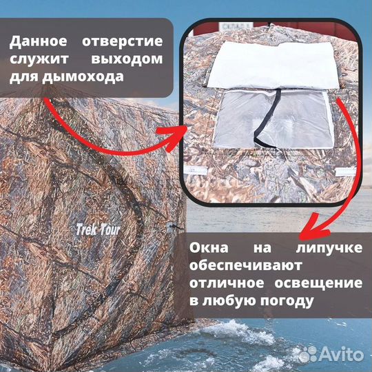 Палатка куб трёхслойная 240*240*215см