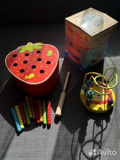 Деревянные игрушки монтессори