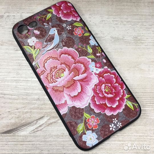 Фактурный чехол с принтом iPhone 7/8