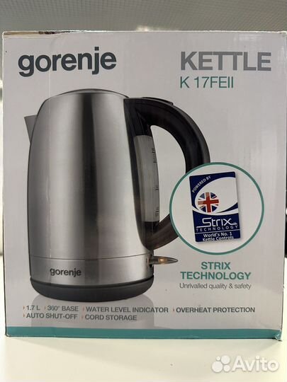 Новый Чайник электрический Gorenje K17feii