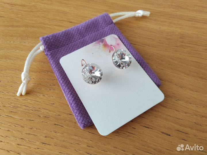 Swarovski серьги крупные 1,5см