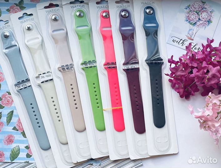Силиконовый ремешок на Apple Watch