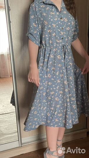 Штапельное платье