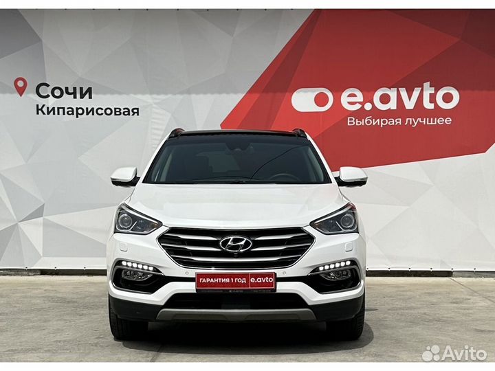 Hyundai Santa Fe 2.2 AT, 2018, 100 000 км