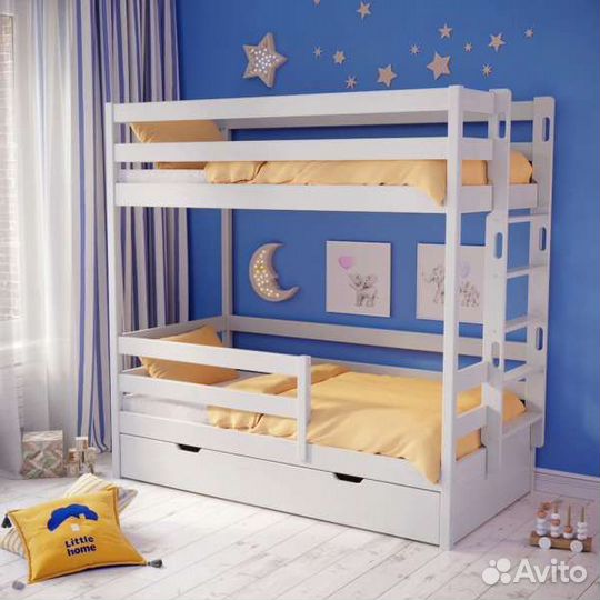 Кровать детская двухъярусная новая