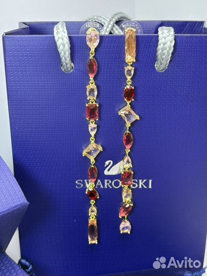 Swarovski серьги длинные gema