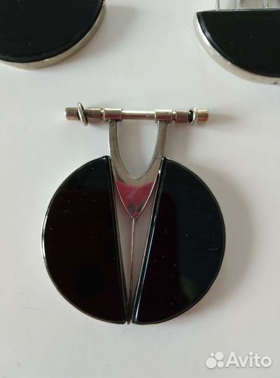 Серьги и кулон с нат-ным камнем ручная работа СССР