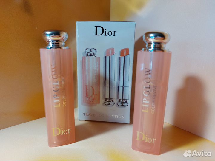 Бальзам для губ Dior addict lip glow набор 2 в 1