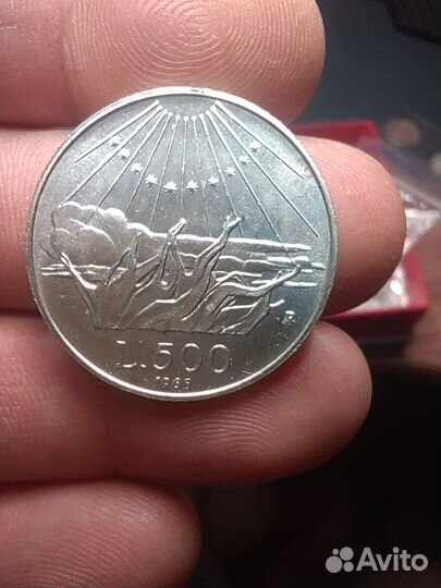 Монета Италия 1965г. серебро