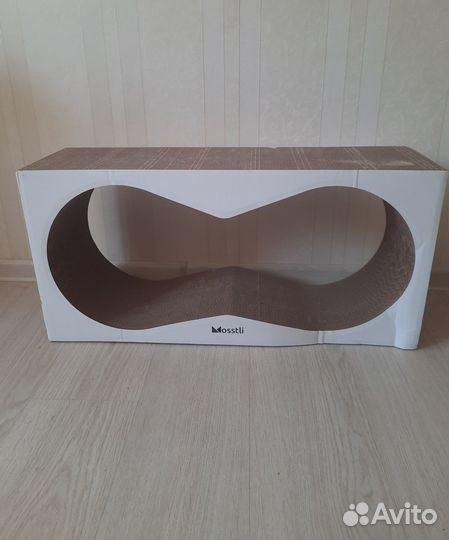 Картонная напольная когтеточка для кошек 77/37/22