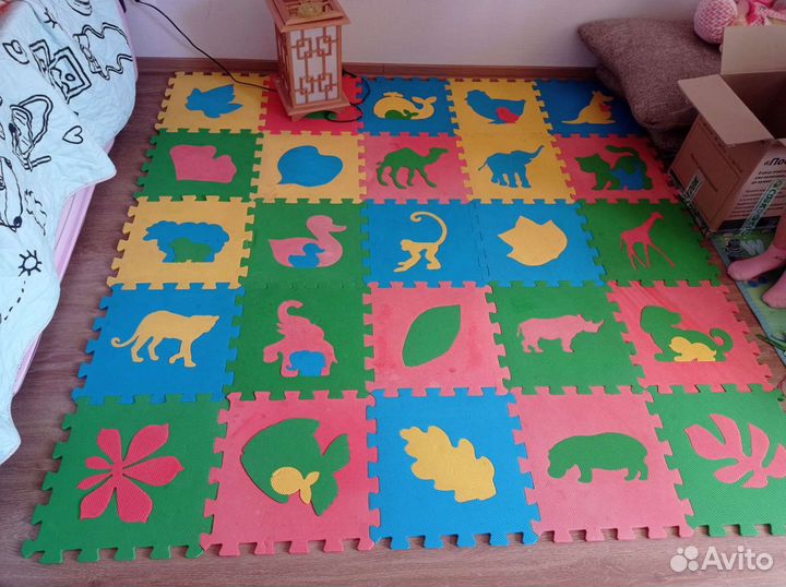 Детский коврик для ползания пазл
