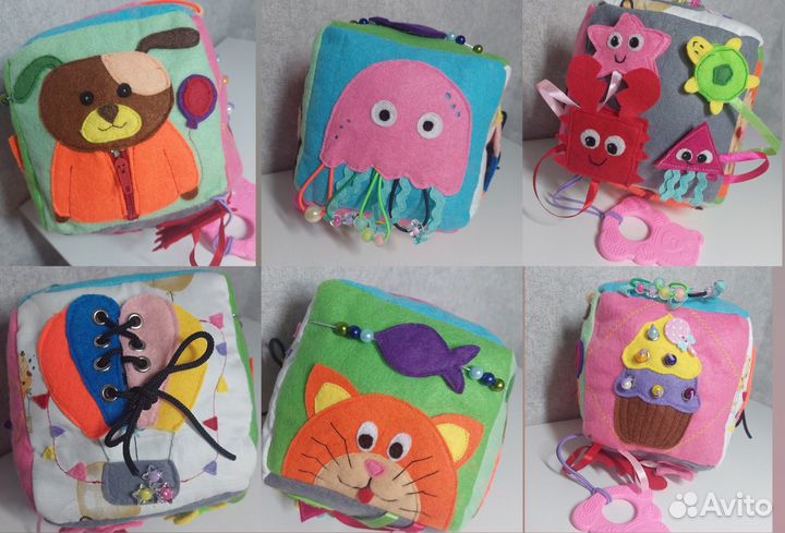 Развивающий кубик мягкий