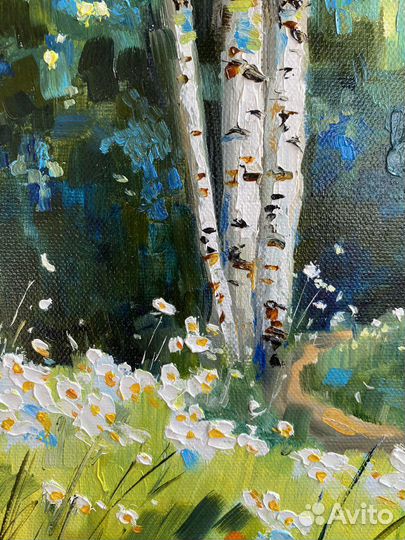 Картина маслом 40на 30, Свежесть июля