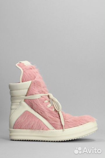 Rick Owens Pink Pony Fur Geobaskets