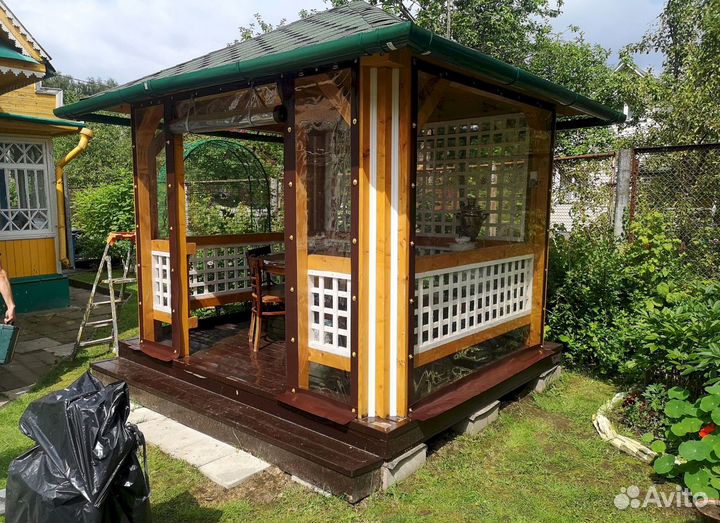 Мягкие окна для беседки