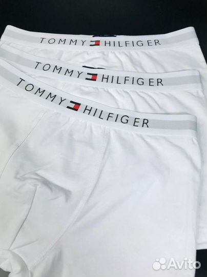 Трусы мужские tommy hilfiger белые хлопок арт.1084