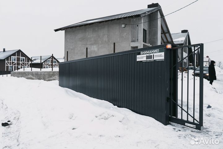 Ворота и калитка откатные готовые Алютех гарантия