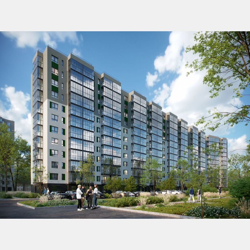 2-к. квартира, 53 м², 7/12 эт.