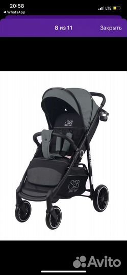 Прогулочная коляска sweet baby серого цвета