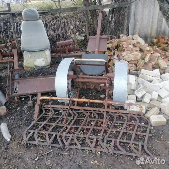 Грабли ибороны к мотоблоку
