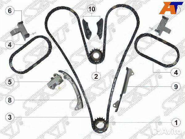 Комплект замены цепи грм toyota highlander