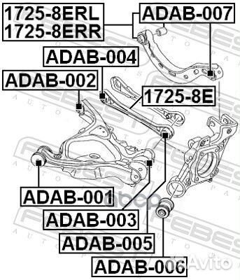 Сайлентблок adab-003 adab-003 Febest